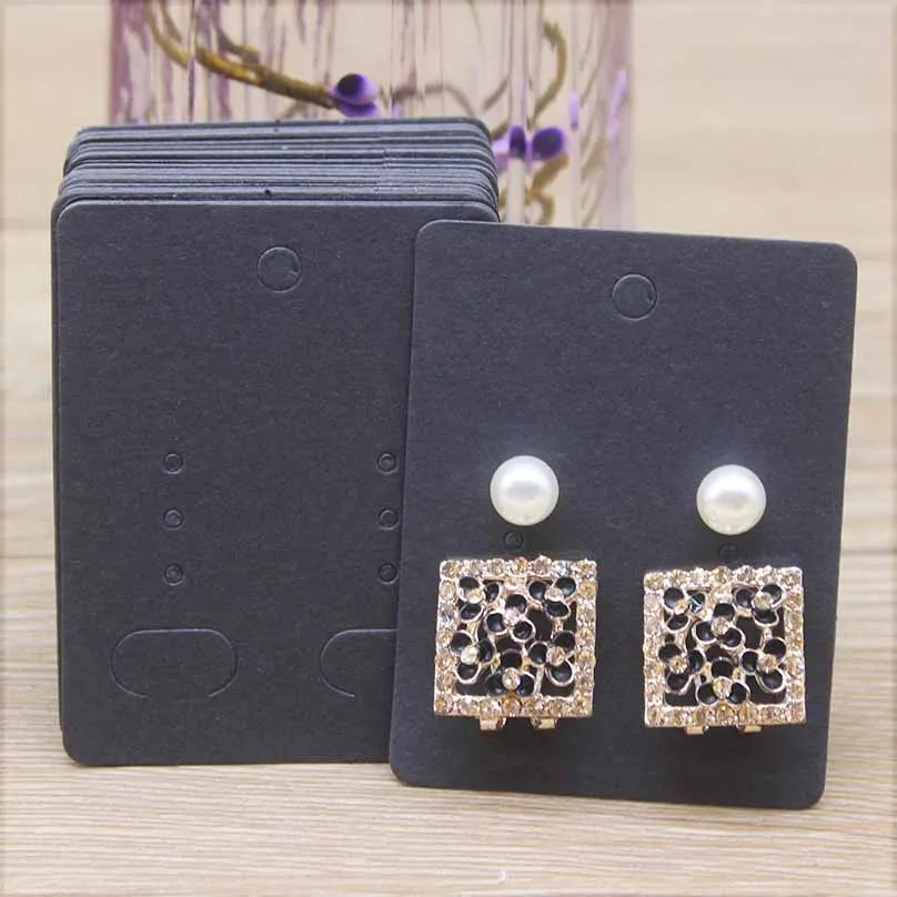50Pcs 5*6.5cm Wholesale Jewelry Display Card Accessories Earring Cards 5X7cm Blank Jewelry Necklace Pendant Package Card