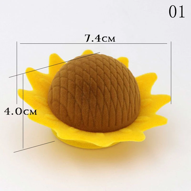Velvet Apple Piano Violin SunFlower Jewelry Gift Box Wedding Engagement Ring Box For Necklace Earring Bracelet Packaging Display