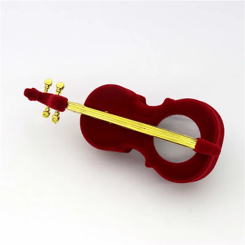 Velvet Apple Piano Violin SunFlower Jewelry Gift Box Wedding Engagement Ring Box For Necklace Earring Bracelet Packaging Display