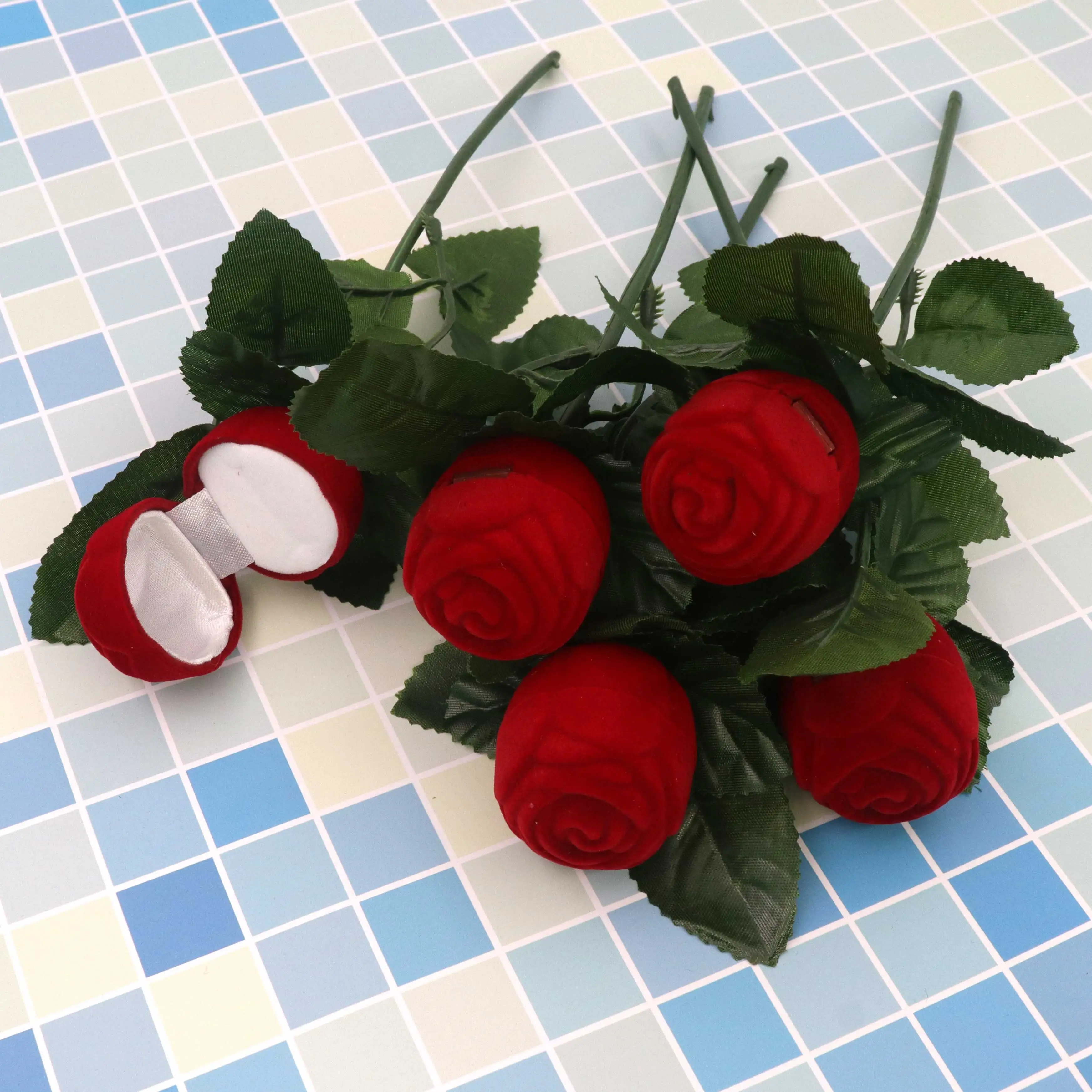 Velvet Apple Piano Violin SunFlower Jewelry Gift Box Wedding Engagement Ring Box For Necklace Earring Bracelet Packaging Display