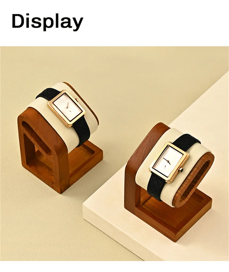 Wooden Watch Stand WoodTen Solid Wood Watch Holder Jewelry Organizer Display Stand For Bracelet Ring Earring Watch Display Props