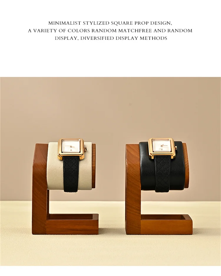 Wooden Watch Stand WoodTen Solid Wood Watch Holder Jewelry Organizer Display Stand For Bracelet Ring Earring Watch Display Props