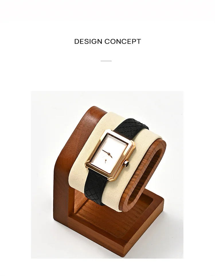 Wooden Watch Stand WoodTen Solid Wood Watch Holder Jewelry Organizer Display Stand For Bracelet Ring Earring Watch Display Props