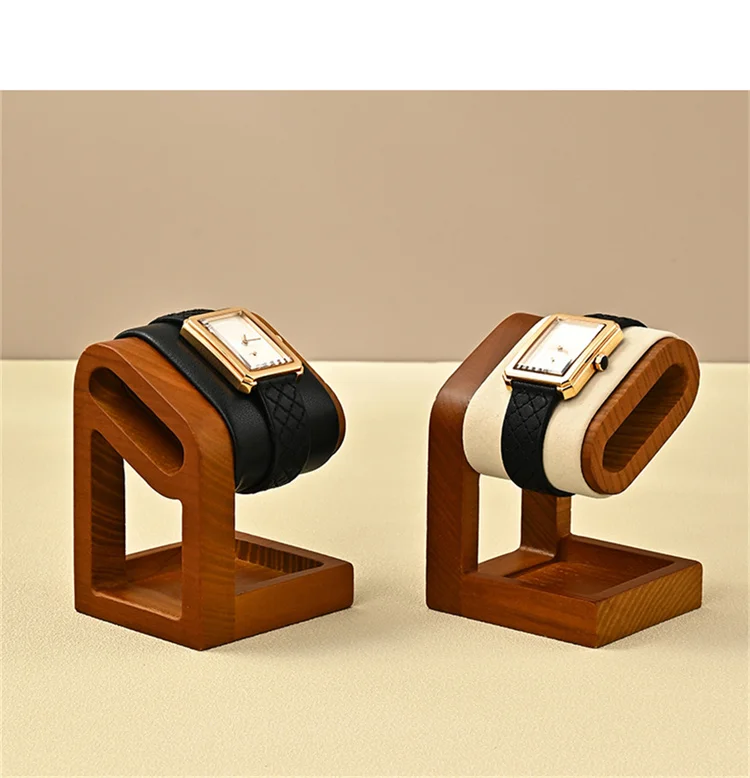 Wooden Watch Stand WoodTen Solid Wood Watch Holder Jewelry Organizer Display Stand For Bracelet Ring Earring Watch Display Props