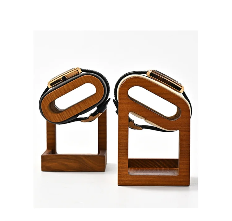 Wooden Watch Stand WoodTen Solid Wood Watch Holder Jewelry Organizer Display Stand For Bracelet Ring Earring Watch Display Props