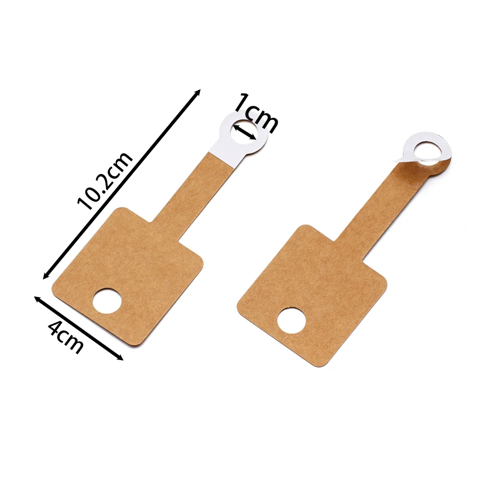50/100Pcs Rectangle Jewelry Price Tag Self Adhesive Barbell Sticker Card DIY Necklace Earring Display Repair Label Packaging