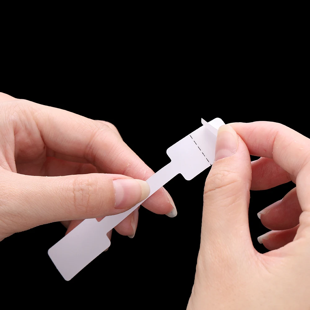 50/100Pcs Rectangle Jewelry Price Tag Self Adhesive Barbell Sticker Card DIY Necklace Earring Display Repair Label Packaging