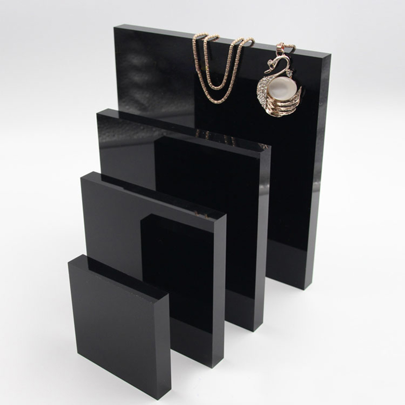 Black acrylic case jewelry holder Jewellery organizer display stand for bracelet necklace ring earring cosmetics perfume tray