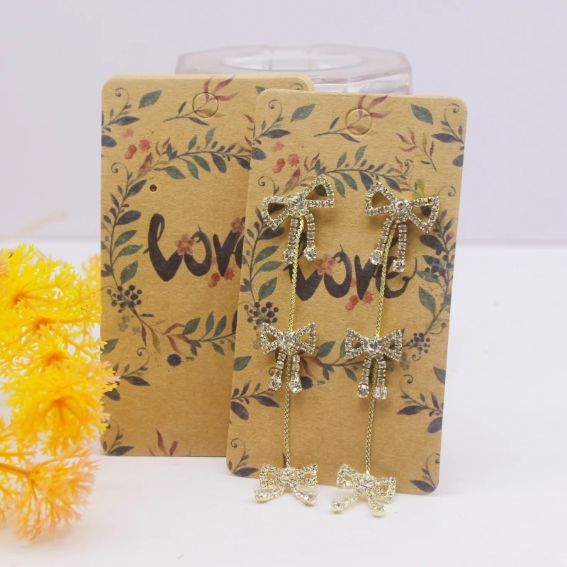 50pcs 5x9cm Earrings Cards Paperboard Jewelry Newest Arrived Popular Display Cardboard Hot Sale Fashion Design Delicate  Cards