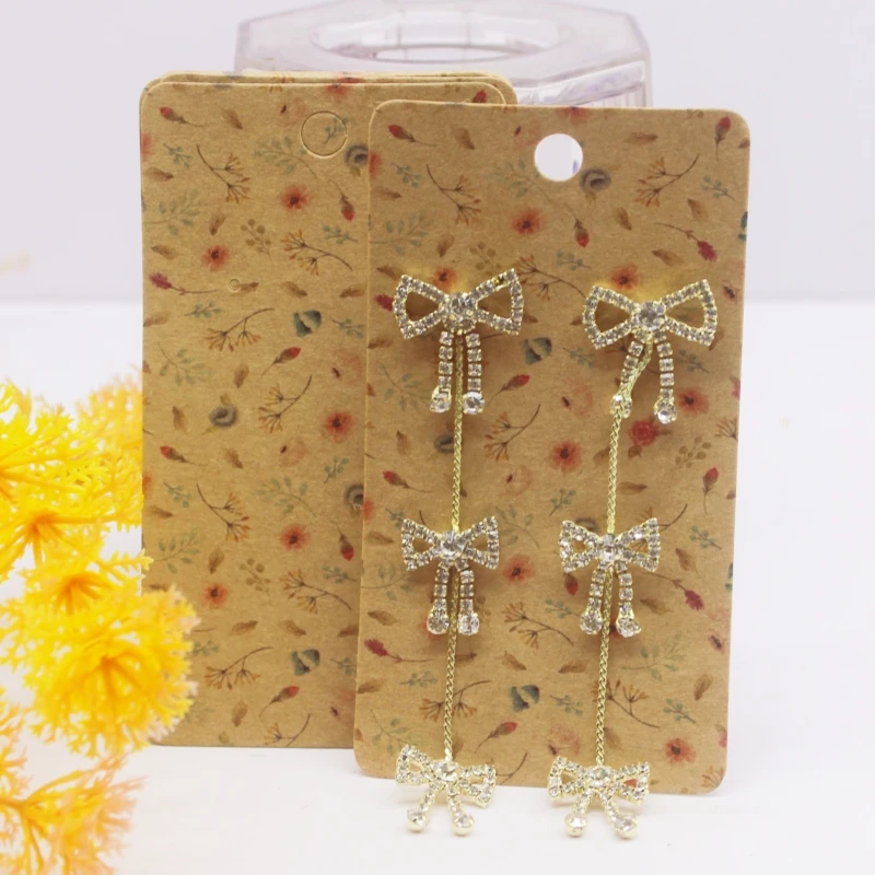 50pcs 5x9cm Earrings Cards Paperboard Jewelry Newest Arrived Popular Display Cardboard Hot Sale Fashion Design Delicate  Cards