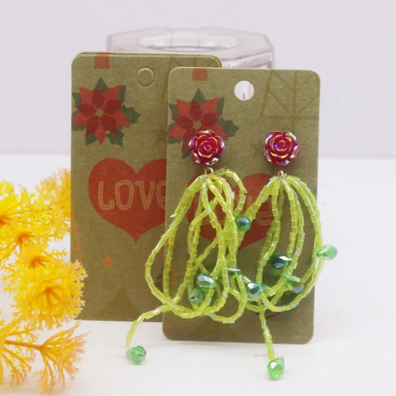 50pcs 5x9cm Earrings Cards Paperboard Jewelry Newest Arrived Popular Display Cardboard Hot Sale Fashion Design Delicate  Cards