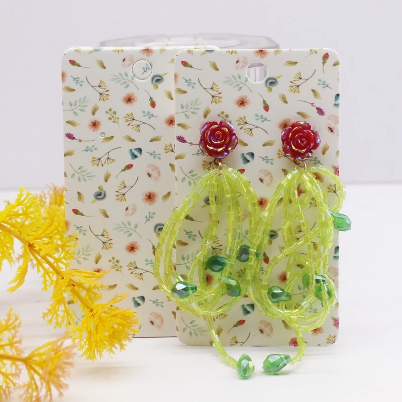 50pcs 5x9cm Earrings Cards Paperboard Jewelry Newest Arrived Popular Display Cardboard Hot Sale Fashion Design Delicate  Cards