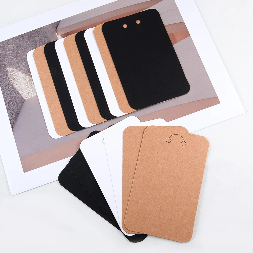 50pcs/lot Keychain Display Cards 7.5x12cm Kraft Paper Cards for diy Jewelry Key Packing Cardboard Keyrings Retail Price Tags