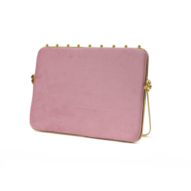 Pink Velvet Jewelry Display Board Necklace Earring Hanging Shelf Ring Jewelry Holder Tray Gold Metal Frame