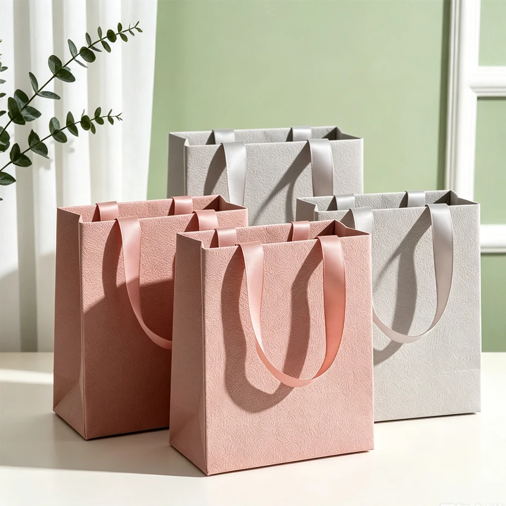 5Pcs Paper Jewelry Packaging Tote Bags Cardboard Drawer Jewellery Gift Box For Necklace Earrings Oil Ring Wedding Party Gift Bag