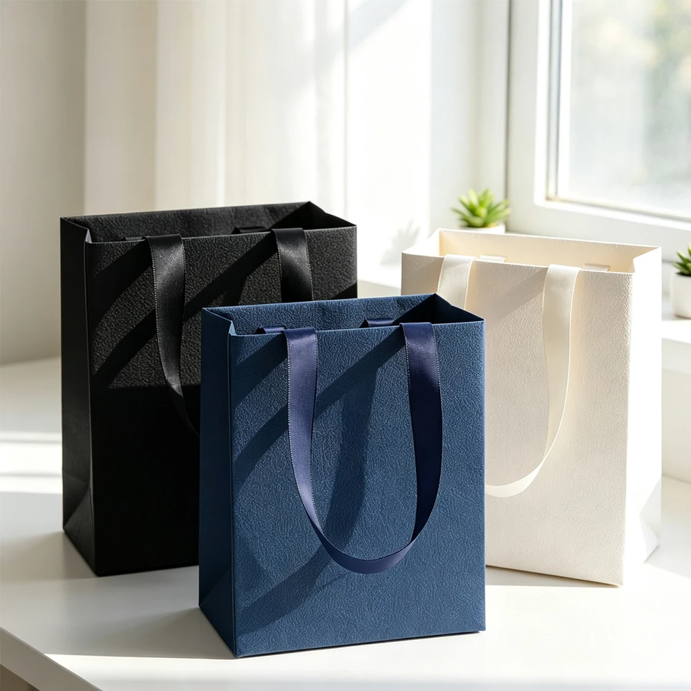 5Pcs Paper Jewelry Packaging Tote Bags Cardboard Drawer Jewellery Gift Box For Necklace Earrings Oil Ring Wedding Party Gift Bag