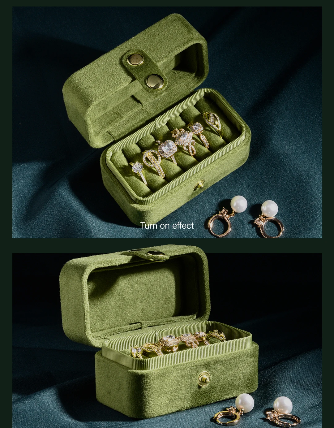 TAIMY Fashion Mini Portable Travel Jewelry Box for Women portable Velvet Storage Case Earrings Ring Organizer Display Boxes