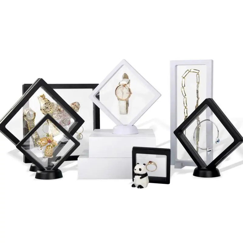 PE Film Transparent Visible Jewelry Storage Box Ring Earring Box Bracelet Necklace Display Box Jewelry Dustproof Storage Box