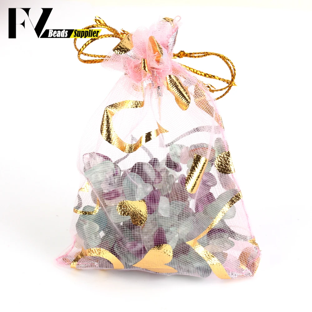50pcs/lot Colorful Drawstring Organza Bags Jewelry Packaging Bags Candy Wedding Birthday Bags Gifts Sweets Pouches Wholesales