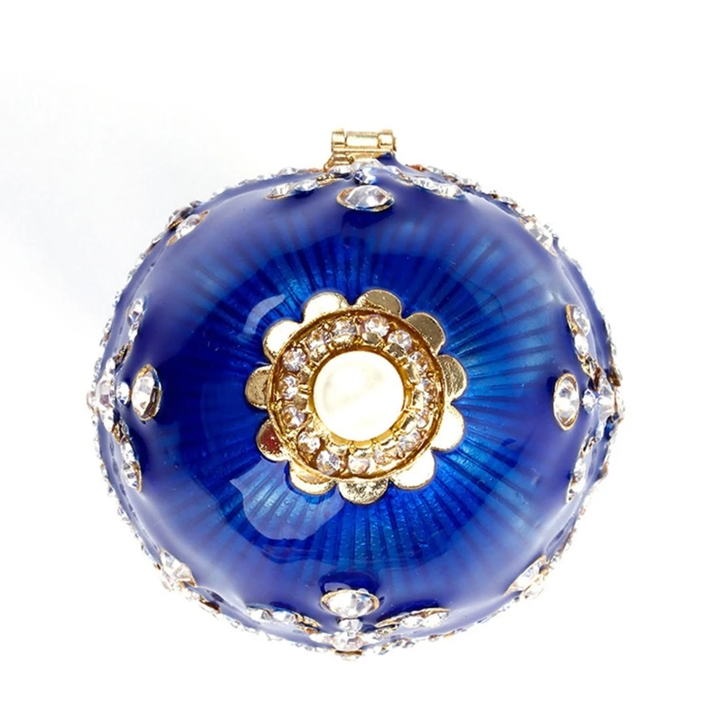 Faberge-Egg Luxury Series Hand Painted Jewelry Trinket Box Unique Gift for Easter Home Decor Collectible