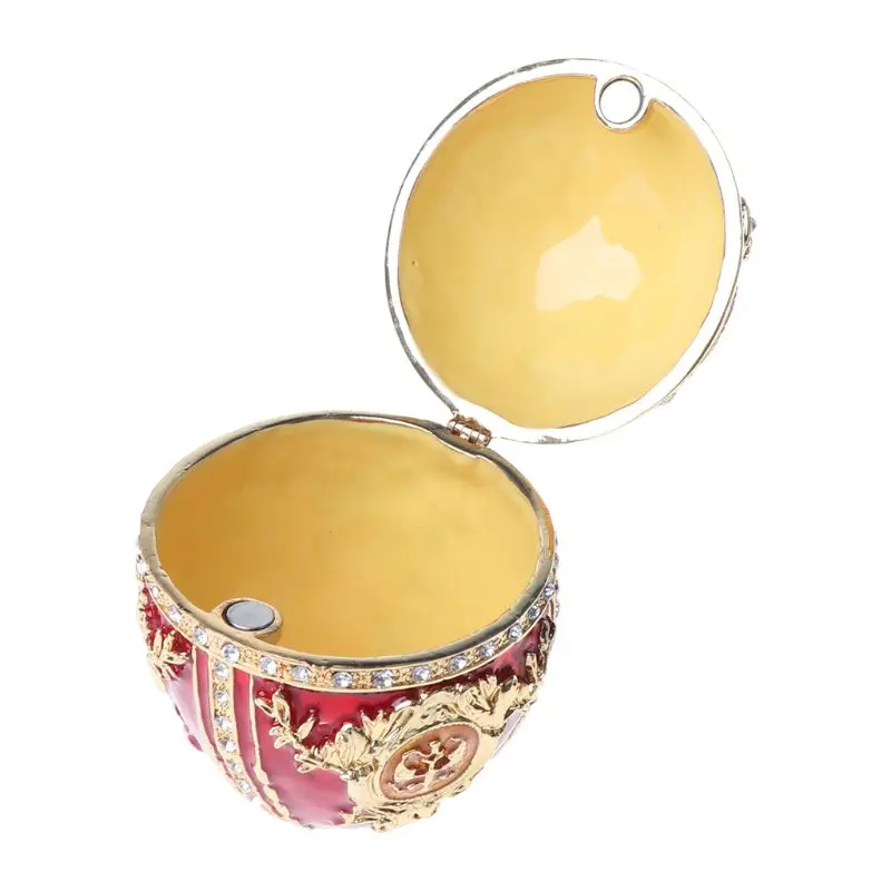 Faberge-Egg Luxury Series Hand Painted Jewelry Trinket Box Unique Gift for Easter Home Decor Collectible