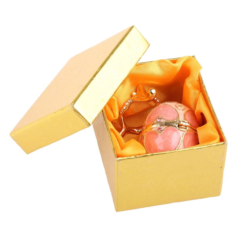 Faberge-Egg Luxury Series Hand Painted Jewelry Trinket Box Unique Gift for Easter Home Decor Collectible