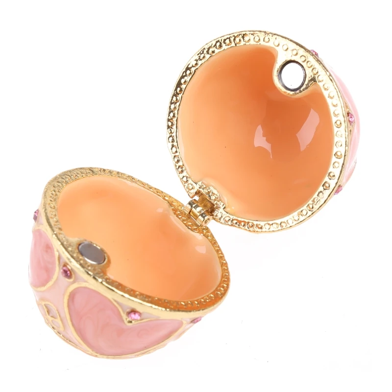 Faberge-Egg Luxury Series Hand Painted Jewelry Trinket Box Unique Gift for Easter Home Decor Collectible