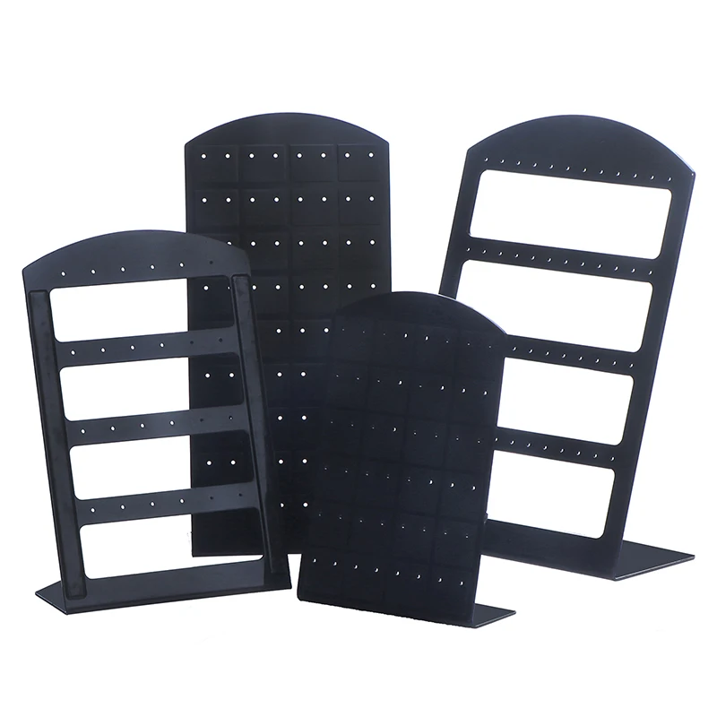 48/72 Holes Portable Earrings Ear Studs Holder Jewelry Display Holders Plastic Earring Showcase Storage Rack Organizer Stand Box