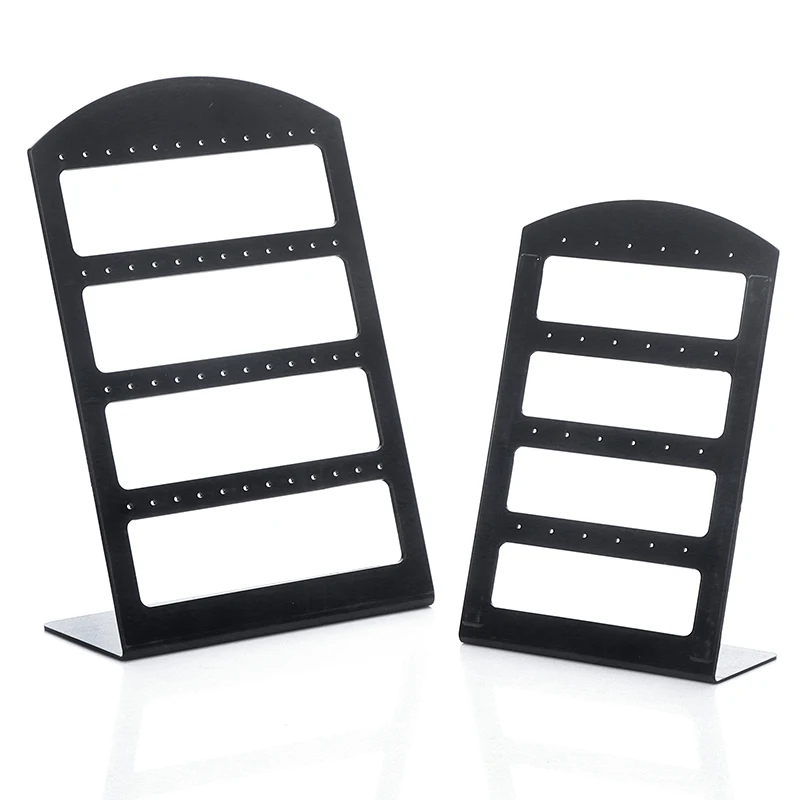 48/72 Holes Portable Earrings Ear Studs Holder Jewelry Display Holders Plastic Earring Showcase Storage Rack Organizer Stand Box