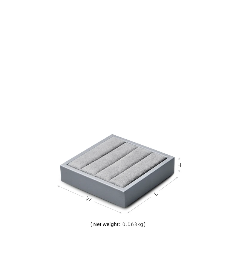 Oirlv Jewelry Stand Display For Business Grey Leather Earring Jewelry Display Stand Necklace Bracelet Watch Jewelry Holder Stand