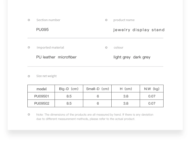 Oirlv Jewelry Stand Display For Business Grey Leather Earring Jewelry Display Stand Necklace Bracelet Watch Jewelry Holder Stand