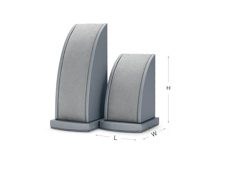 Oirlv Jewelry Stand Display For Business Grey Leather Earring Jewelry Display Stand Necklace Bracelet Watch Jewelry Holder Stand