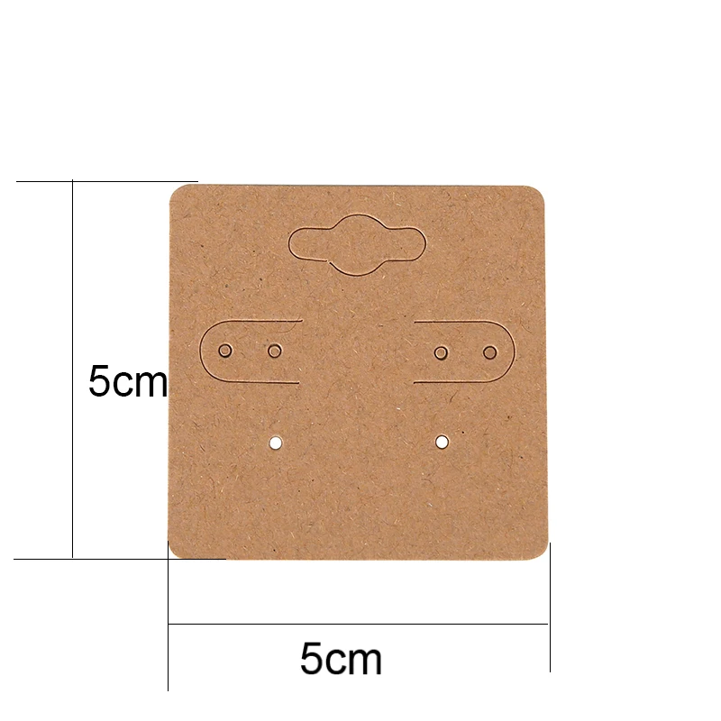 50pcs Earring Paperboard Hairpin Necklace Display Cards Holder Bulk Paper Bracelet Packaging Cardboard For Diy Jewelry Making