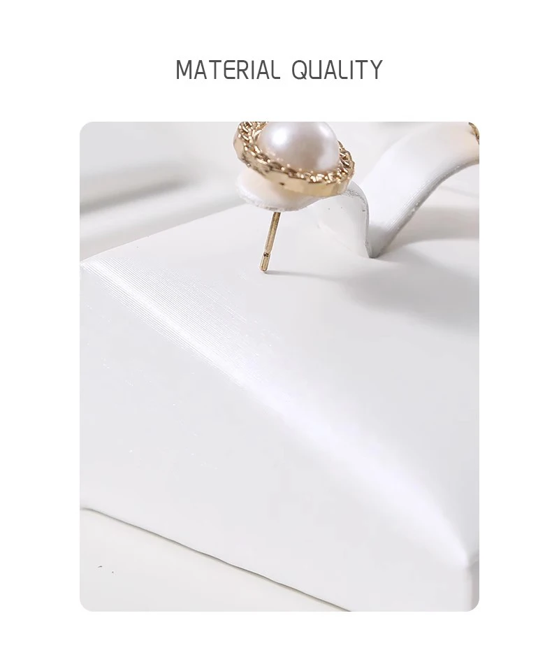 White Leather Pendant Necklace Chain Jewellery Display Bust Mannequin Stand Holder Rack Bracelet Earrings Ring Counter Organizer