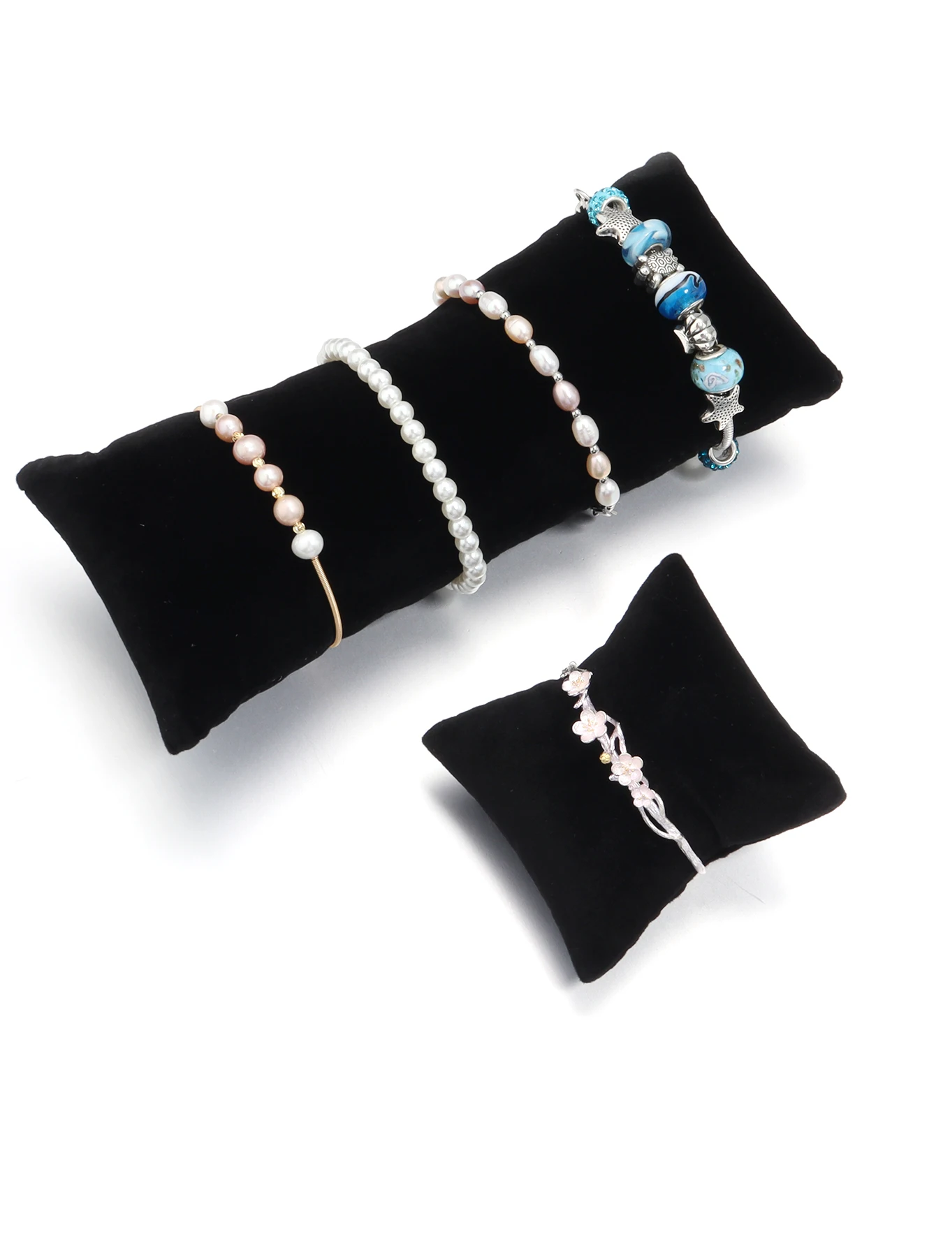 1Pcs Bracelet Watch Display Pillow Velvet Leather Jewelry Bangle Cushion Holder Show Organizer Pillow Supplies Wholesale