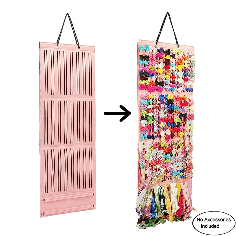 Hair Bows Organizer Large Capacity Headband Holder Wall Hanging Hair Clip Storage Hanger Space Saving Hair Girls Room Decoration