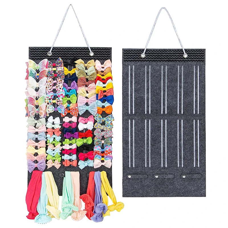 Hair Bows Organizer Large Capacity Headband Holder Wall Hanging Hair Clip Storage Hanger Space Saving Hair Girls Room Decoration