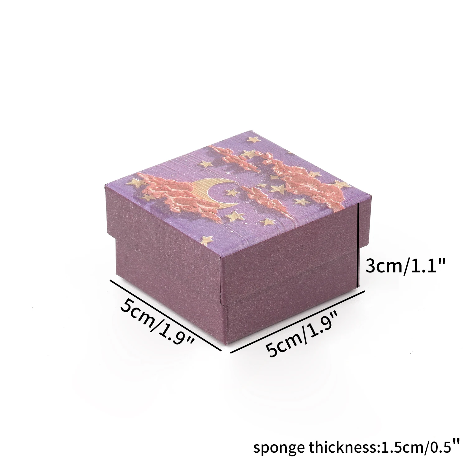1PCS Purple Craft Paper Drawer DIY Jewelry Box Ring Earring Necklace Bracelet Gift Packaging Boxes for Wedding Birthday Party