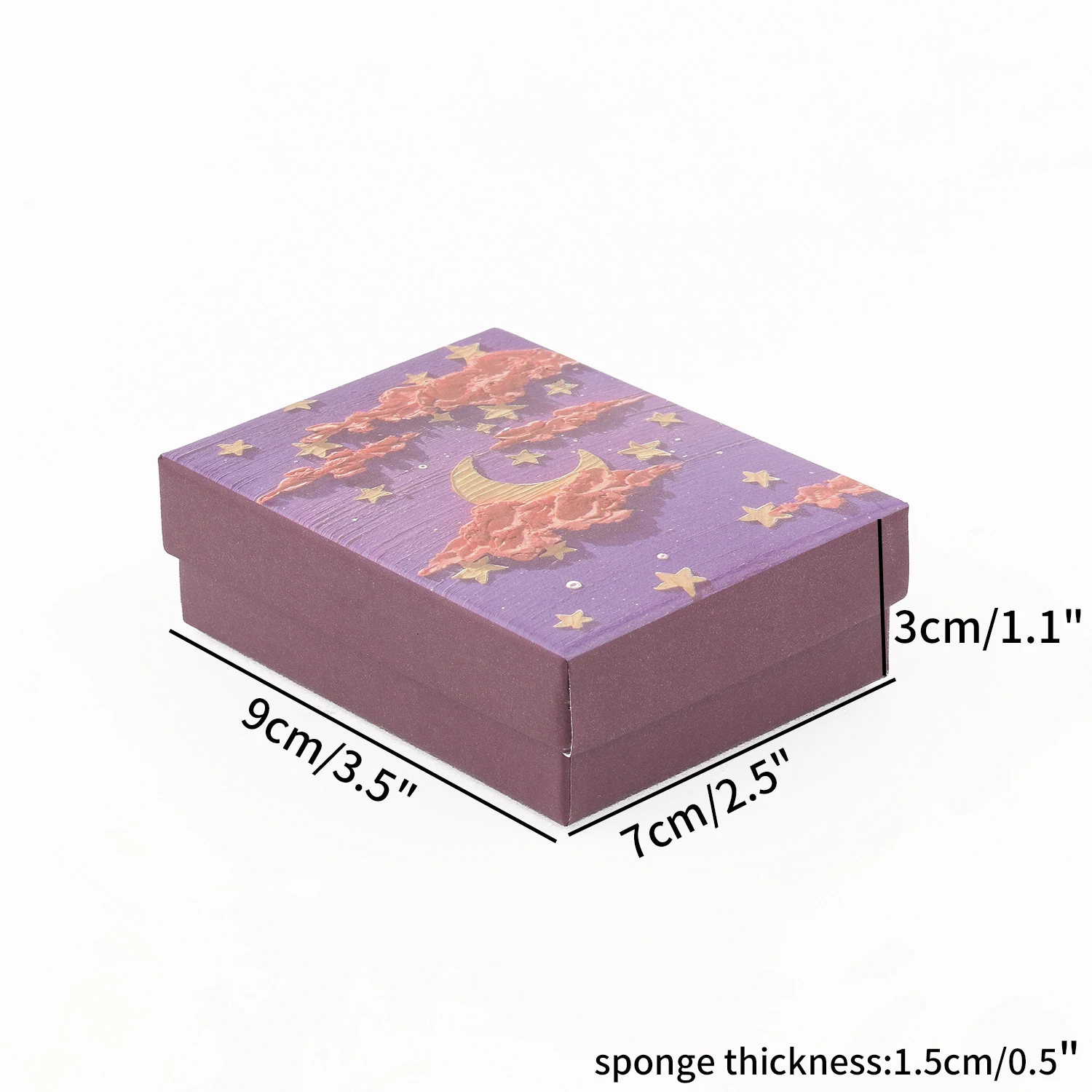 1PCS Purple Craft Paper Drawer DIY Jewelry Box Ring Earring Necklace Bracelet Gift Packaging Boxes for Wedding Birthday Party
