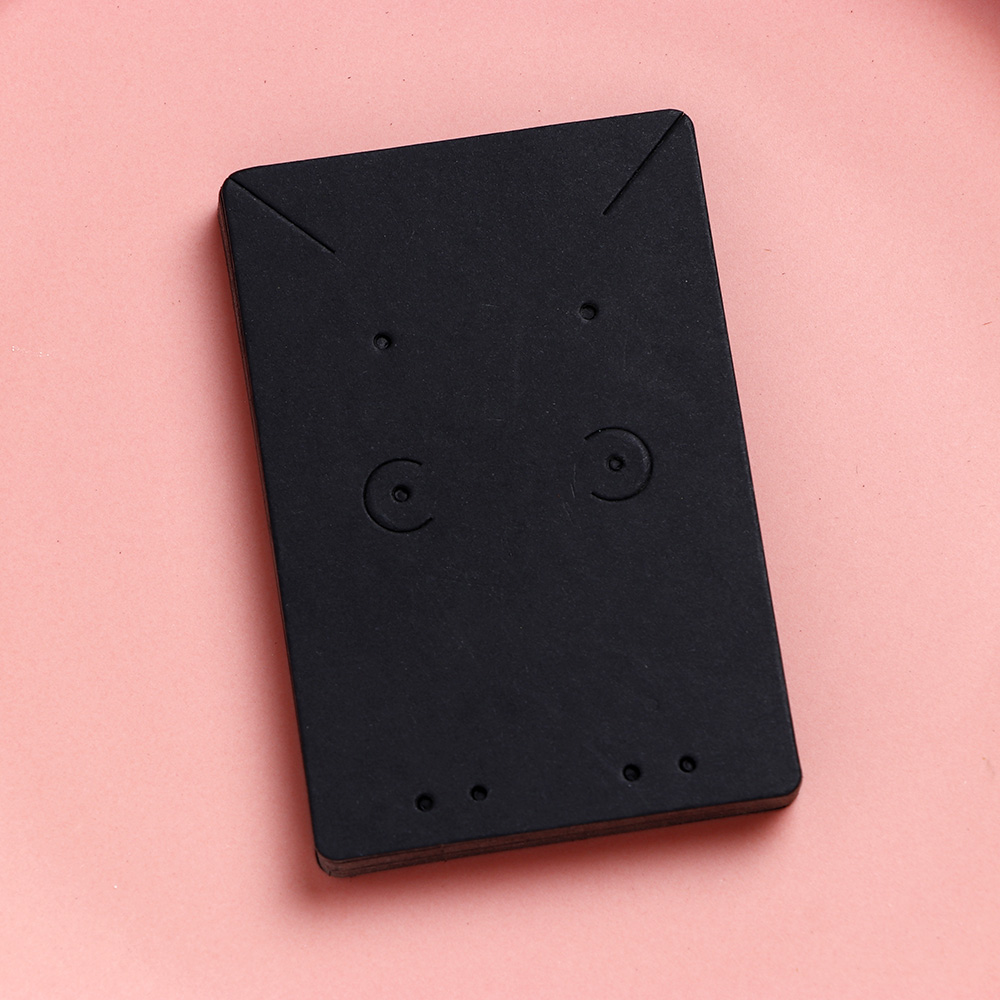 50PCS 6x9cm Black Necklace Display Cards For Earrings Sets Blank Jewelry Holder Cardboard Small Businesses Packaging Supplies