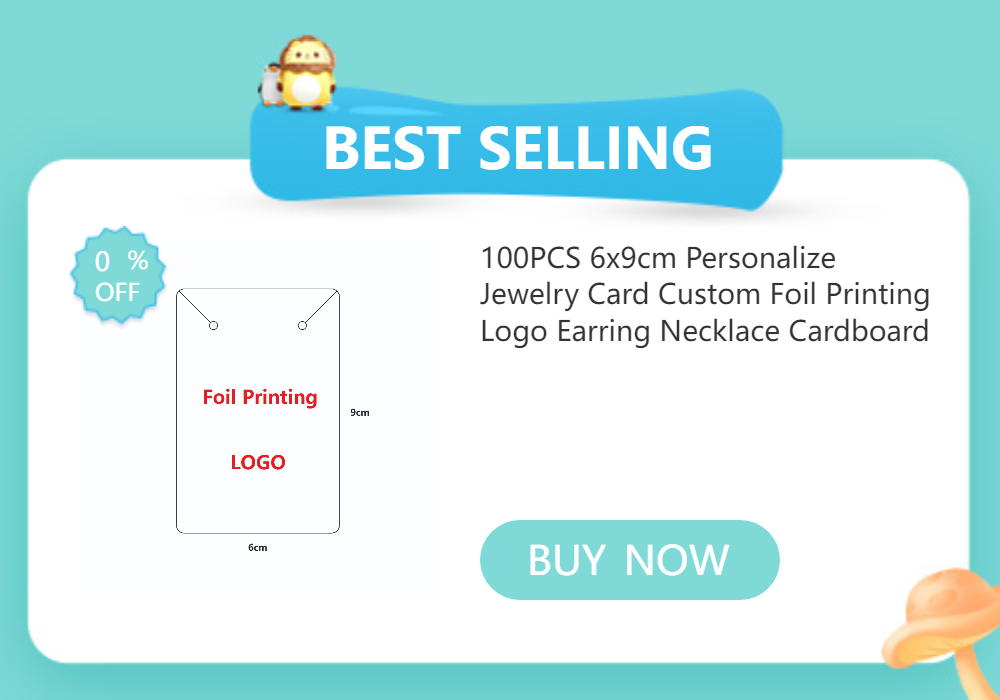 50PCS 6x9cm Black Necklace Display Cards For Earrings Sets Blank Jewelry Holder Cardboard Small Businesses Packaging Supplies