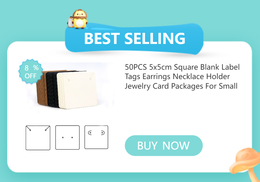 50PCS 6x9cm Black Necklace Display Cards For Earrings Sets Blank Jewelry Holder Cardboard Small Businesses Packaging Supplies