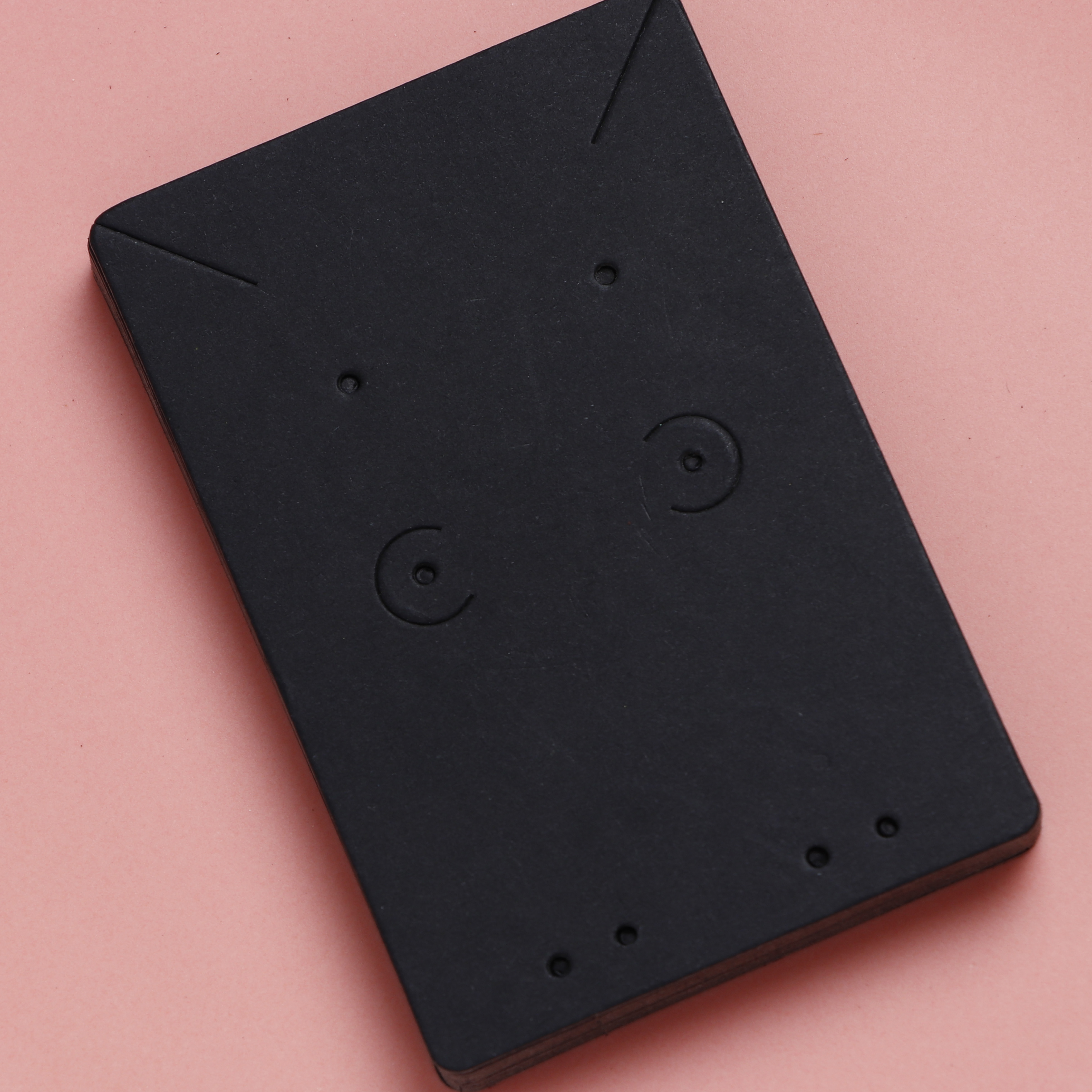 50PCS 6x9cm Black Necklace Display Cards For Earrings Sets Blank Jewelry Holder Cardboard Small Businesses Packaging Supplies