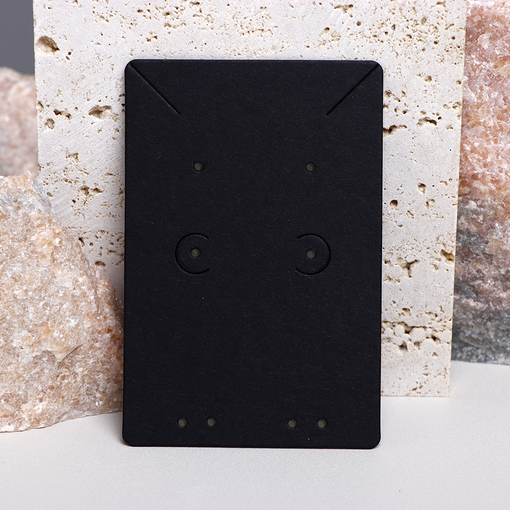 50PCS 6x9cm Black Necklace Display Cards For Earrings Sets Blank Jewelry Holder Cardboard Small Businesses Packaging Supplies