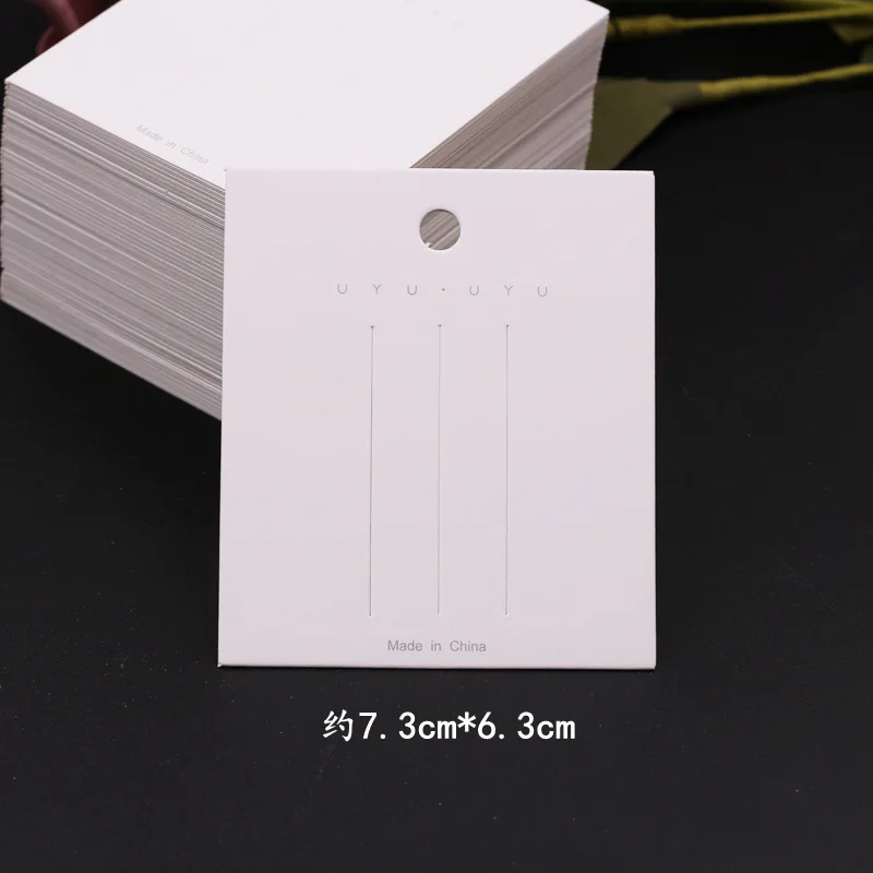 50pcs White Packing Paper Cards Hairclips Hairpin Display Card for DIY Girls Hair Jewelry Display Packaging Card Retail Tag