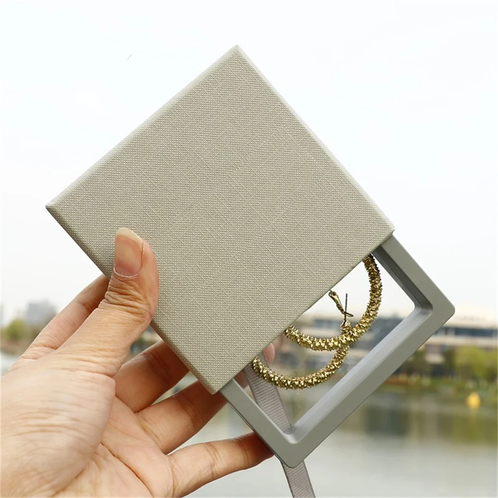 PE Film Jewelry Storage Box Travel Earrings Ring Bracelet Organizer Gift Box Paper Drawer Anti-oxidation Jewelry Packaging Box