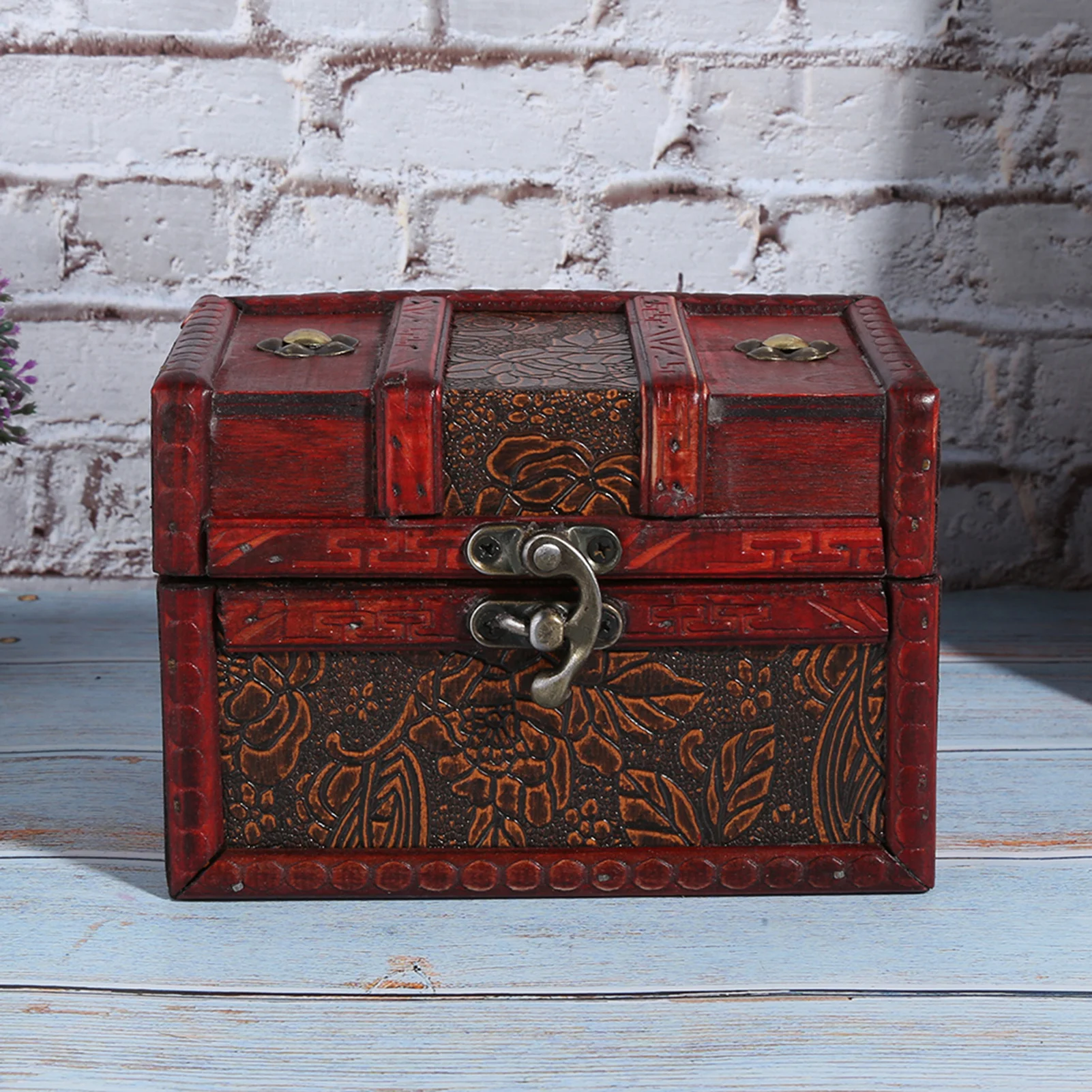 Vintage Jewelry Box Organizer Wooden Retro European Style Antique Trinkets Sundries Box Jewelry Storage Case Mother's Day Gift