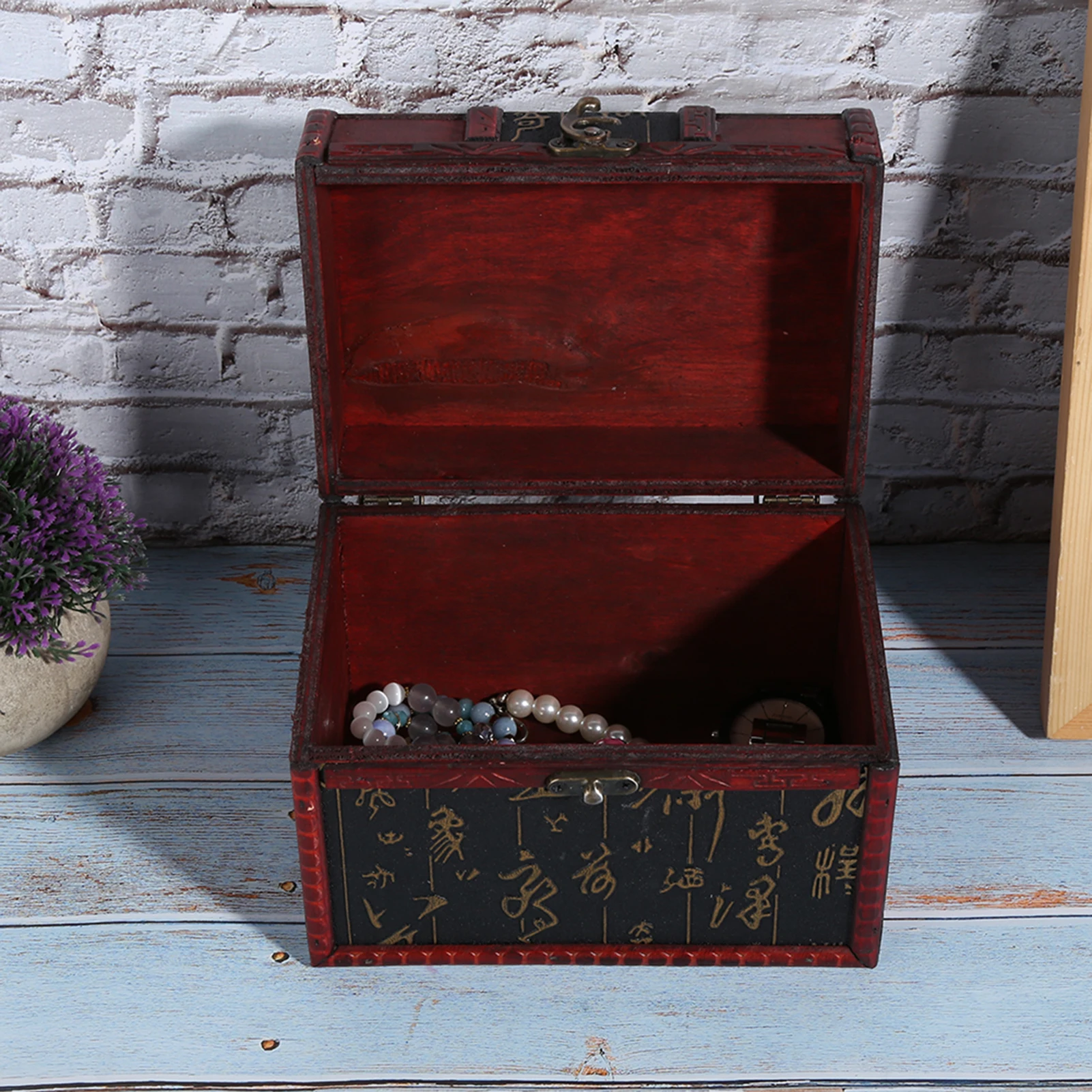 Vintage Jewelry Box Organizer Wooden Retro European Style Antique Trinkets Sundries Box Jewelry Storage Case Mother's Day Gift