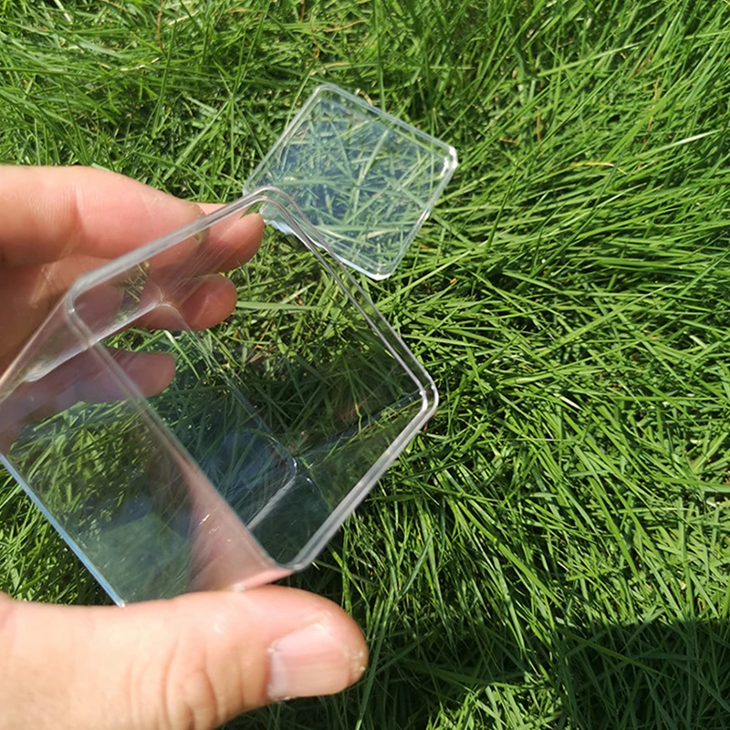 10pcs Transparent Plastic Box 5.5*5.5*5.5cm fit Hair Clip Hairpin Storage Organizer Collection Jewelry Case Container Wholesale