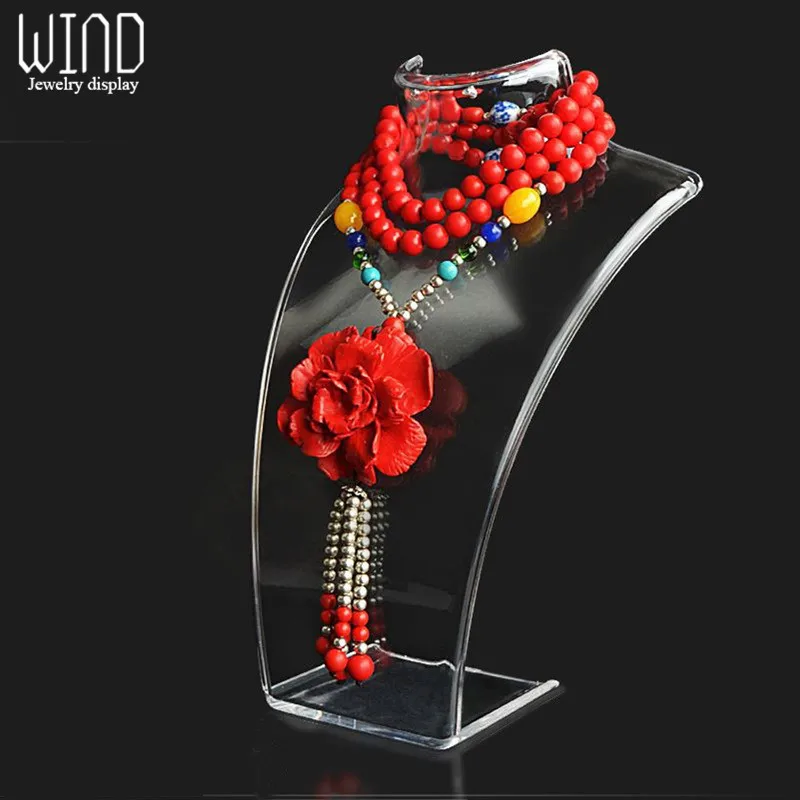 Three Colors 20*13.5*7.5CM Mannequin Necklace Jewelry Pendant Display Stand Holder Show Decorate Jewelry Display Shelf